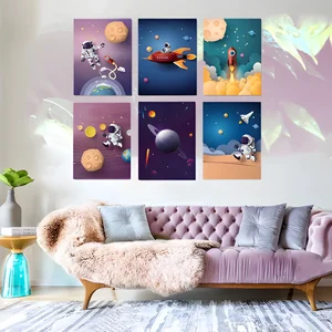 QUADRO ASTRONAUTA LILA HOME LH164 – Decoração Moderna e Criativa para Sua Parede