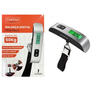 Balança Digital de Mala Akash Imports CRS-2518 Portátil com Gancho e Display LCD Precisão até 50kg