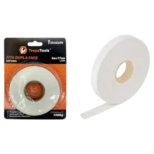 Fita Dupla Face  5Mx17mm Akash Imports  TRY-0102 – Alta Resistência e Durabilidade
