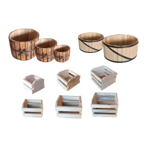 Cachepôs de Madeira Ref. M18 a M25 - Elis Artesanatos