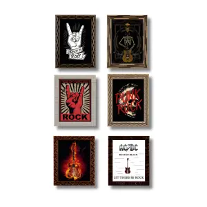 Quadros Rock In Roll FM 2cm Medidas 30x40cm Ref. 772