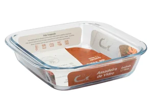 Assadeira de Vidro Quadrada 1,1 litros CV-235