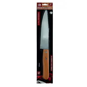Faca De Cozinha Em Inox Com Cabo Em Madeira SQ3104 SQ Profissional Resistente Multiuso