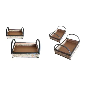 Bandeja Café Carnaúba com Alça Elevada Ref. C10 e C11 - Elis Artesanatos