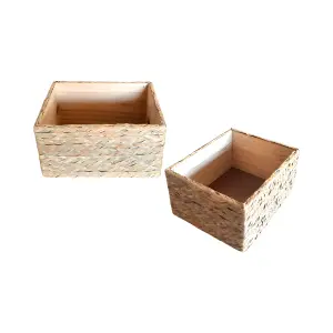 Caixa Box Carnaúba em Fibra Natural Ref. C12 - Elis Artesanatos