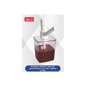Dispenser de Molhos C/ Pote San 1500ml Avulso CODIGO-017 COSTAFRIO