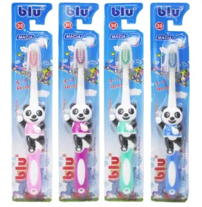 Escova Dental Infantil C/12 BLU Ref BL-6693 Colorida Para Higiene Bucal Infantil Diária