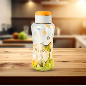 Squeeze Premium Star Kids Cat 500ml - Plásticos Ideal, Garrafa Infantil Resistente e Colorida