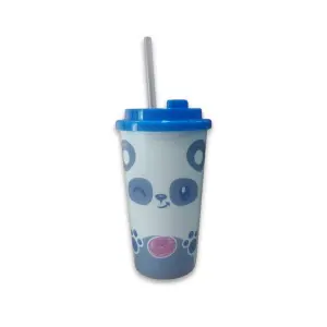 Copo com Pingente Fofo Panda 440 ml Ref. 5164 Plásticos Ideal – Delicadeza e Diversão em Cada Momento