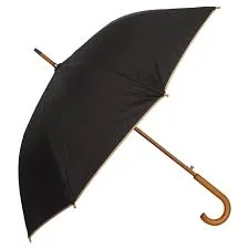 Guarda chuvas varao de madeira nylon pongee liso mz-320 PRETO PREÇO  SOB CONSULTA