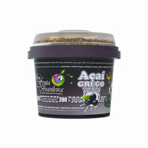 Pote 220 ml – 200 g Açaí Grego C/12 un Fruta Brasileira