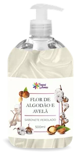 Sabonete Perolado C/ Valvula 500 ml (Colorido) - Flor De Algodão E Avelã