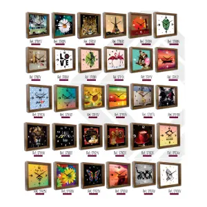 Relógios com Estampa com Vidro Medidas 30x30cm
