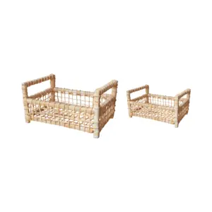 Bandeja Café da Manhã de Palha Ref. P1 e P2 - Elis Artesanatos