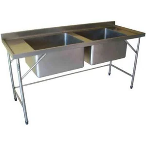 Pia 1,20 Inox c/2 Cubas 50x40x25 PIA FRITOMAQ 