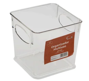 organizador multiuso acrilico 15,5x15,5x14,5cm