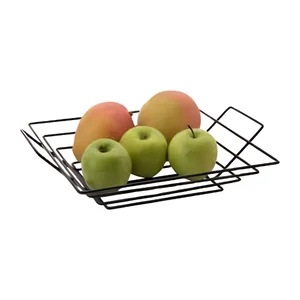 Fruteira Quadrada Preto Linha Cozinha Azzu