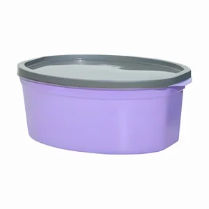 Pote P Oval 600ml Color Tampa CInza PlasMotta Ref. 29C