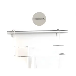 Toalheiro de Box Duplo Níquel Linha Banheiro Azzo