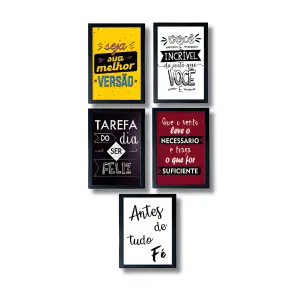 Quadros Frases Laqueadas 2cm Medidas 30x40cm Ref. 838