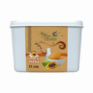 Pote 2 litros – 1,6 kg Creme de Papaia C/4 un Fruta Brasileira