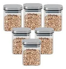  Pote de Vidro Hermético Quadrado 800ML CV-221