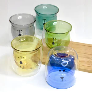 Xícara de Vidro Duplo LILA HOME LH269 – Design Elegante e Térmico para Café e Chá