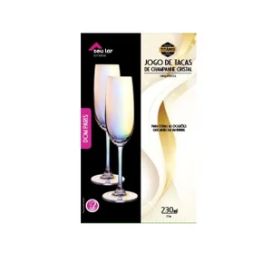 TAÇA DE CRISTAL 230ML KIT C/2 SEU LAR