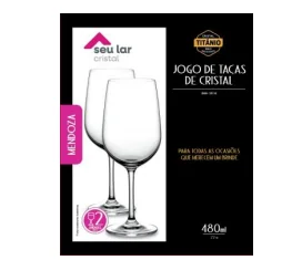 TAÇA DE CRISTAL 480 ML KIT C/2 SEU LAR