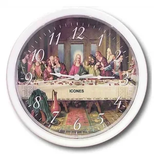 RELOGIO DE PAREDE SANTA CEIA BRANCO