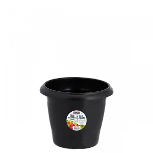 Vaso Red Preto 1,75L Ercaplast Ref. 1305 Resistente E Decorativo De Uso Domestico