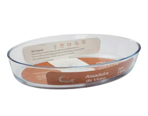 Assadeira de Vidro Oval  3 litros CV-229